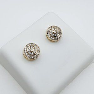 14K Gold Plated Cubic Zircon Earrings, INUS1BR134